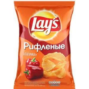 Чипсы Лейз 140г Рифленые Паприка 1/19