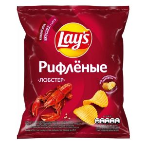 Чипсы Лейз 70г Рифлен. лобстер 1/25