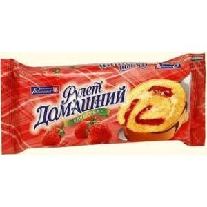 Рулет Домашний 150г клубника 1/15