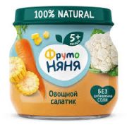 Пюре ФН 80г овощ асс (цвет кап+кукур+морк) ст/б 1/12